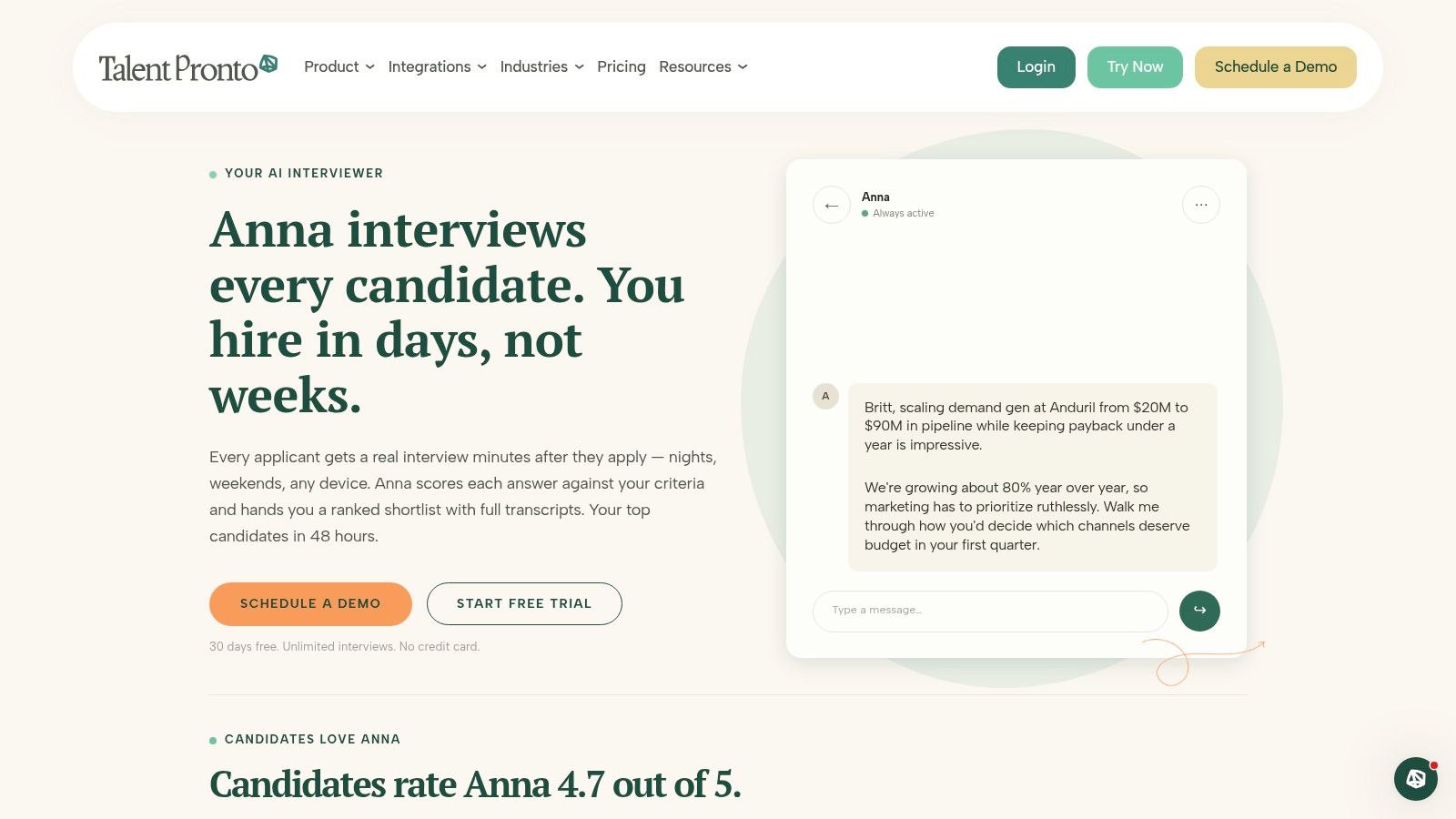 Screenshot from https://talentpronto.ai